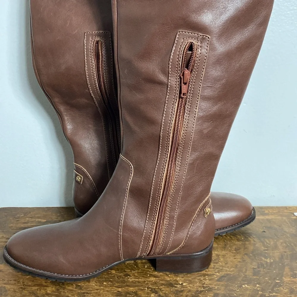 Talbots genuine leather high knee boots Sz 8.5